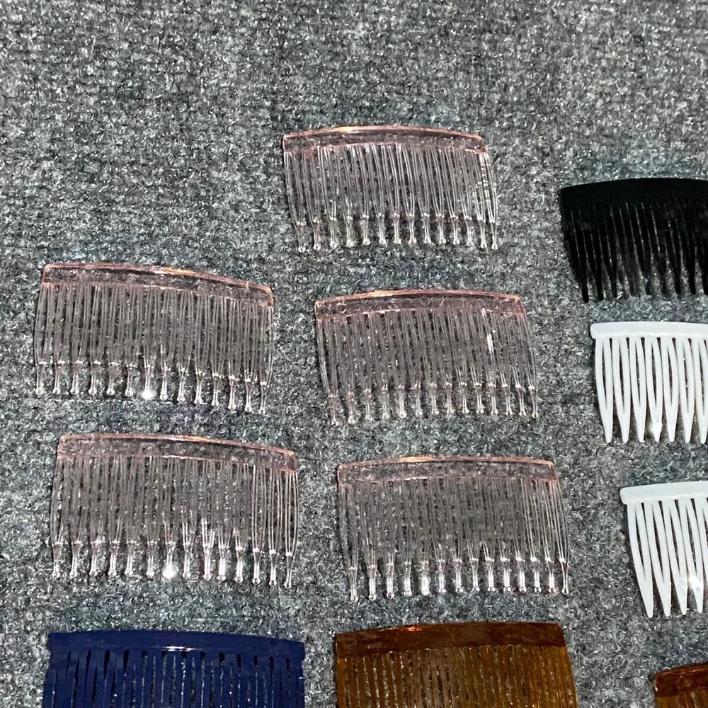 Scunci Goody Plastic Hair Side Combs Lot of 21 Assorted Colors 80s 90s Updo Tool
